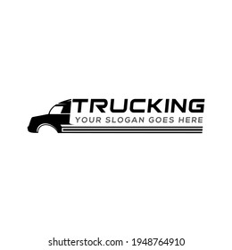 Truck Silhouette Abstract Logo Template Vector