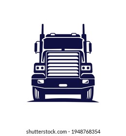 Truck Silhouette Abstract Logo Template Vector