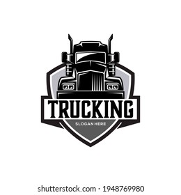 Truck Silhouette Abstract Logo Template Vector