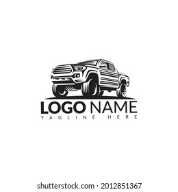Truck silhouette abstract logo template vector