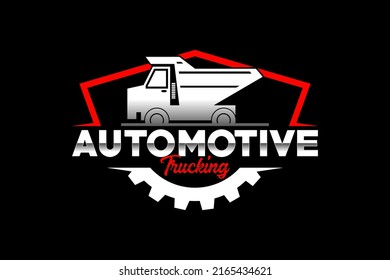 Truck silhouette abstract logo template vector. suitable for cargo logo, delivery cargo trucks, Logistic