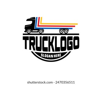 LKW-Silhouette abstrakte Logo-Vorlage-Vektorgrafik geeignet für Lastkraftwagen Logistic-Logo.