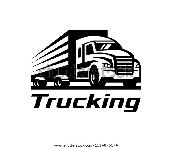 Truck Silhouette Abstract Logo Template Vector Stock Vector (Royalty ...