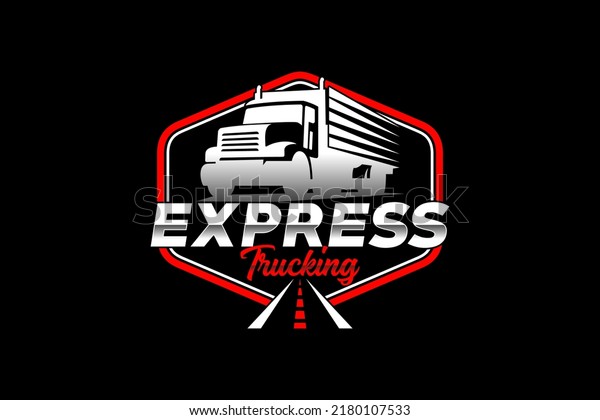 Truck silhouette abstract
logo template vector. suitable for cargo logo, delivery cargo
trucks, Logistic