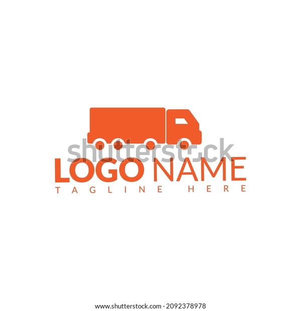 Truck\
silhouette brand abstract logo template\
vector