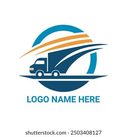  truck silhouette business logo template vector illustration