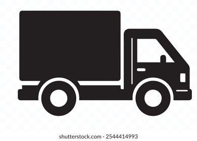 
truck silhouette flat vector illustration.