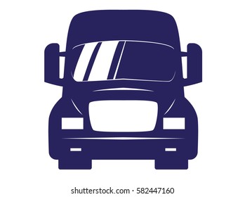 Truck silhouette front view