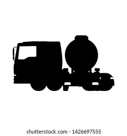 Truck Silhouette. Highly Detailed Smooth. Vector Illustration.