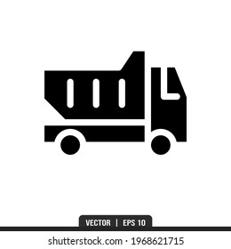 Truck silhouette icon vector, illustration logo template in trendy style. Suitable for many purposes.