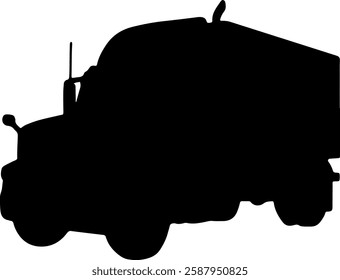 Truck silhouette illustration vector design.