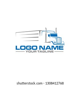 truck silhouette logo line art