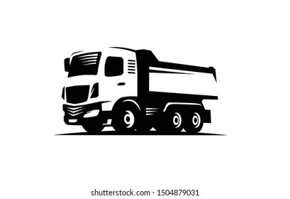 Truck silhouette logo template vector.
