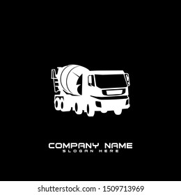 Truck silhouette logo template vector.