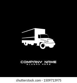 Truck silhouette logo template vector.