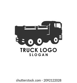 Truck silhouette logo template vector