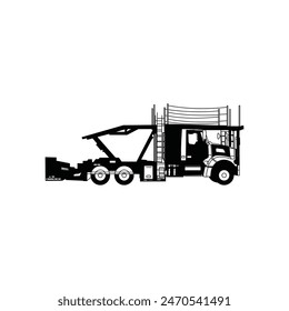 Truck Silhouette style vector illustration design template