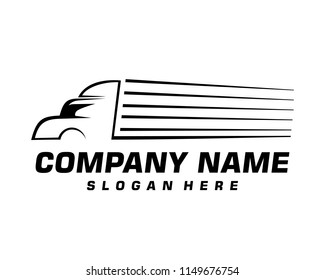 Truck silhouette symbol logo template