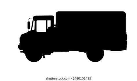 truck silhouette , transport - vector illustration