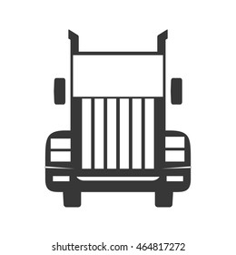 truck silhouette transportation delivery icon. Isolated and flat illustration. Vector graphic