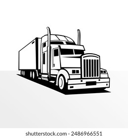 truck silhouette vector background design