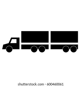 Truck silhouette vector icon.