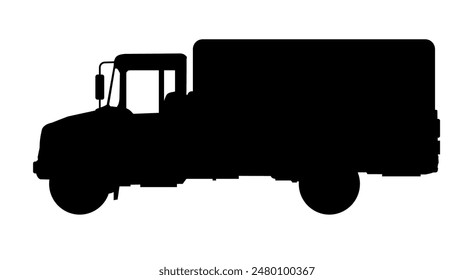 truck silhouette	- vector illustration