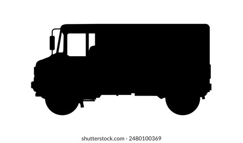 truck silhouette	- vector illustration