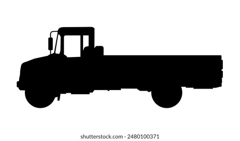 truck silhouette	- vector illustration