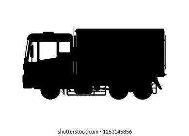 Truck silhouette vector. Transportation concept.