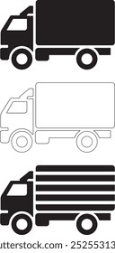 Truck silhouettes set vector art