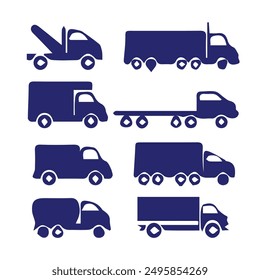 Truck silhouettes stock vector eps 10