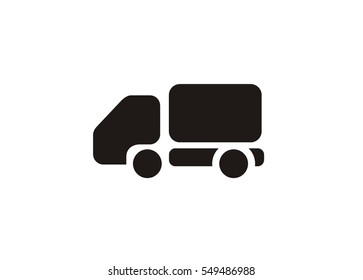 truck simple icon with rounded corner