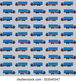 Truck. Simple seamless pattern. Vector illustration.