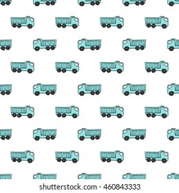 Truck. Simple seamless pattern. Vector illustration.