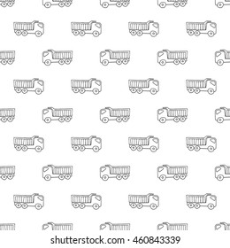 Truck. Simple seamless pattern. Vector illustration.