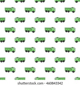 Truck. Simple seamless pattern. Vector illustration.