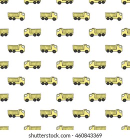 Truck. Simple seamless pattern. Vector illustration.