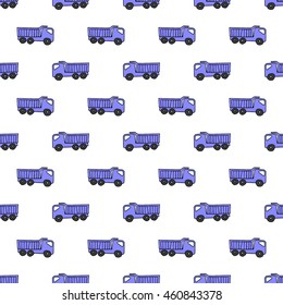 Truck. Simple seamless pattern. Vector illustration.