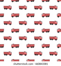 Truck. Simple seamless pattern. Vector illustration.