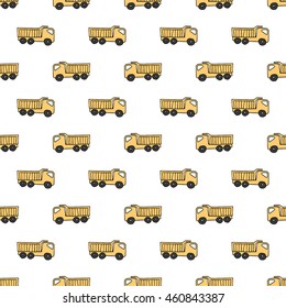 Truck. Simple seamless pattern. Vector illustration.