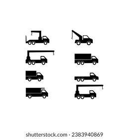 Truck Simple Silhouette Collection .