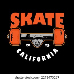 truck skateboarding design for tshirt vector illustration