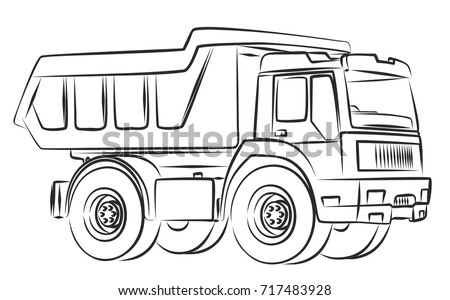 Truck Sketch Stock Vector (Royalty Free) 717483928 - Shutterstock