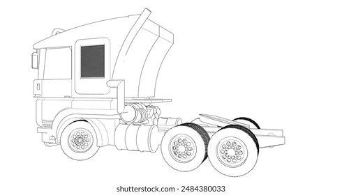  truck sketch concept 3d rendering