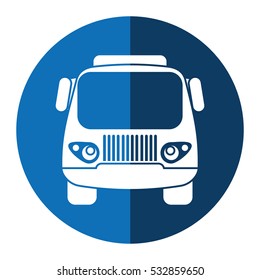 truck small cargo transportation blue circle