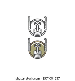 Truck Spare Parts Logo Icon Vector