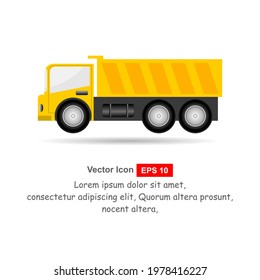 Truck special machines for the construction work. vector illustration
