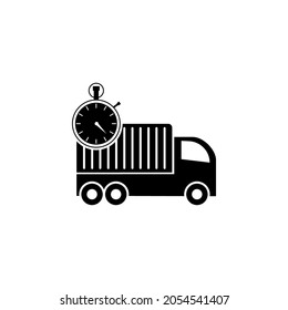 Truck, stopwatch icon in Supply chain set