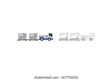Paquete Ilustración de Coche Suitcase Vector Objeto Airport 